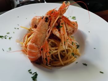 Freshly caught langoustines in the Adriatic and served on the 27m gulet Andjeo, Scedro Bay, Dalmatia, Croatia